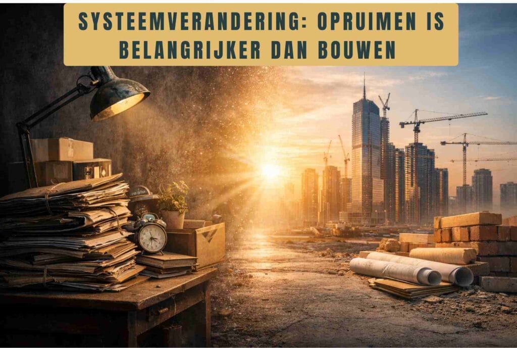 SYSTEEMVERANDERING opruimen is belangrijker dan bouwen